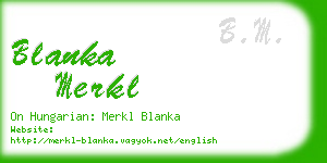 blanka merkl business card